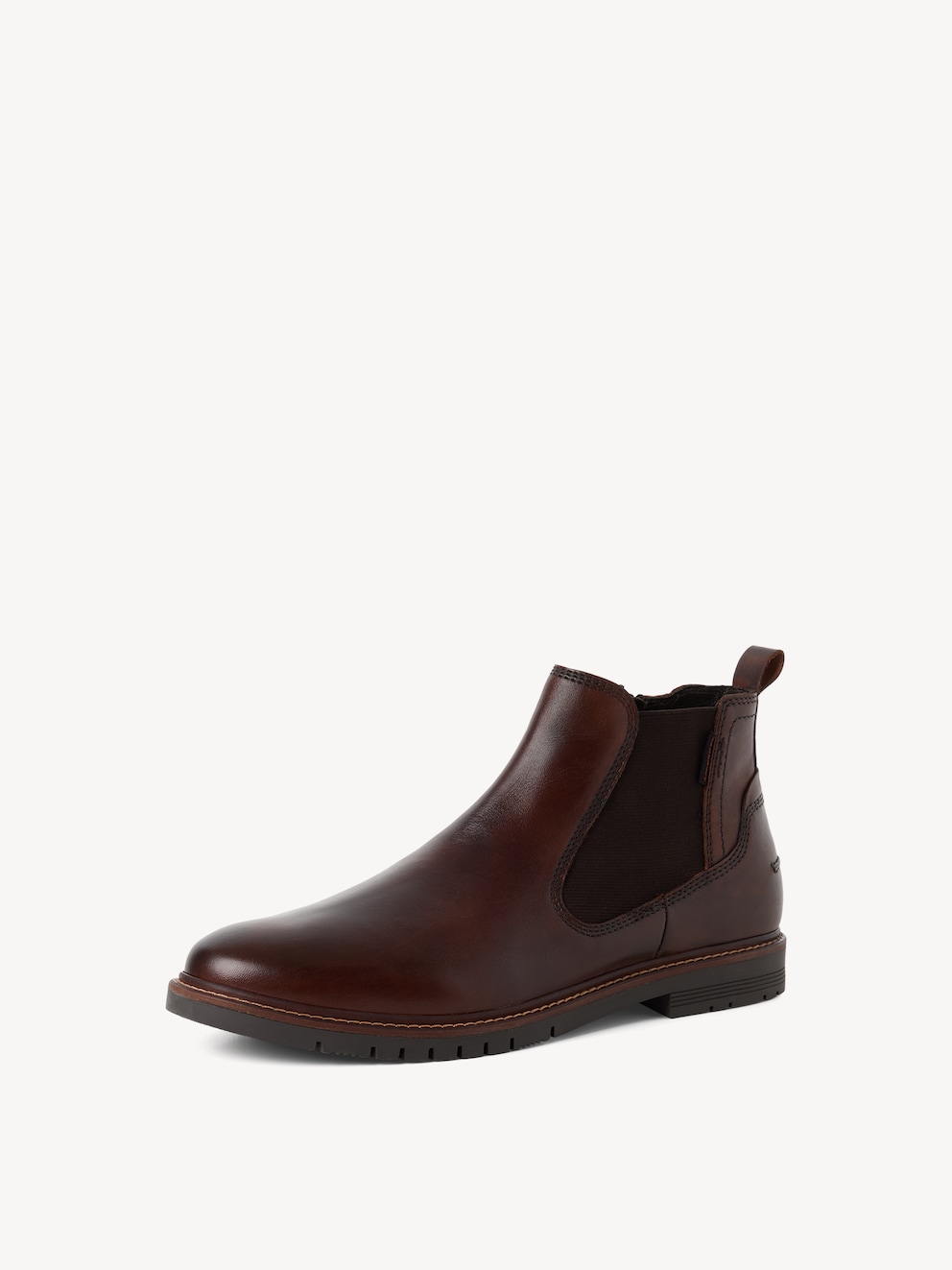 Marco Tozzi, Leather Chelsea boot - brown, DK.BROWN, Image 2 of 6