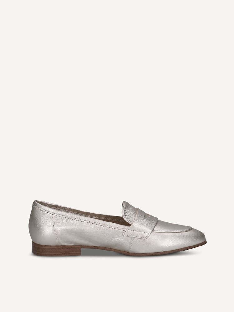 Caprice, Slipper en cuir - métallique PLATIN METAL., image 3 sur 5