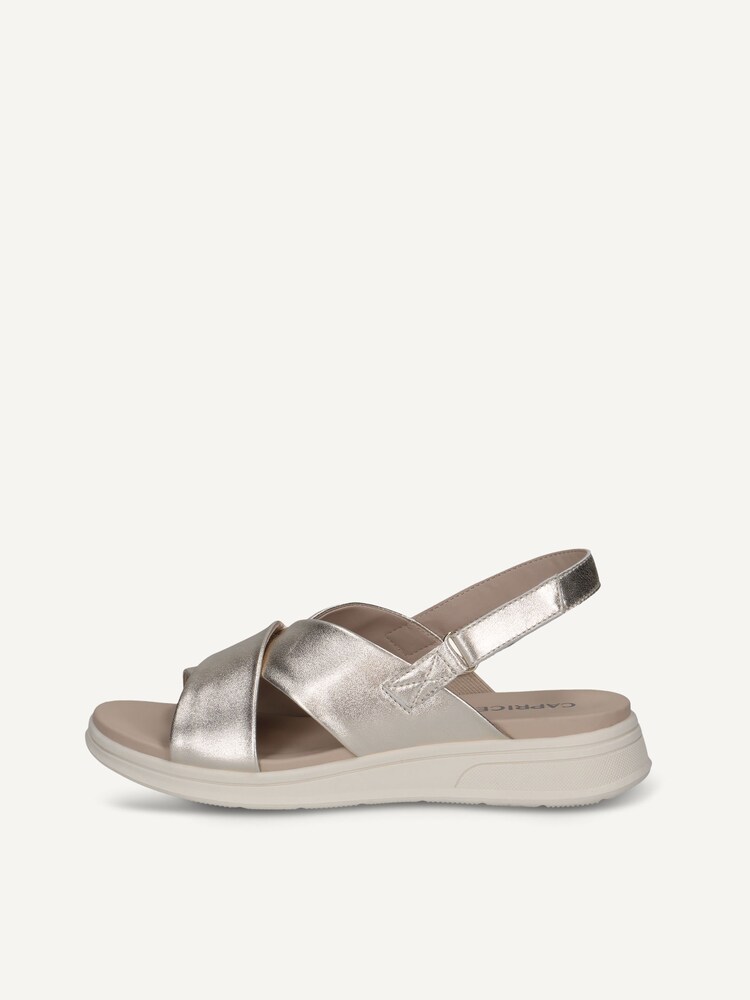 Caprice, Leather Sandal - metallic LT.GOLD METAL., image 3 of 6