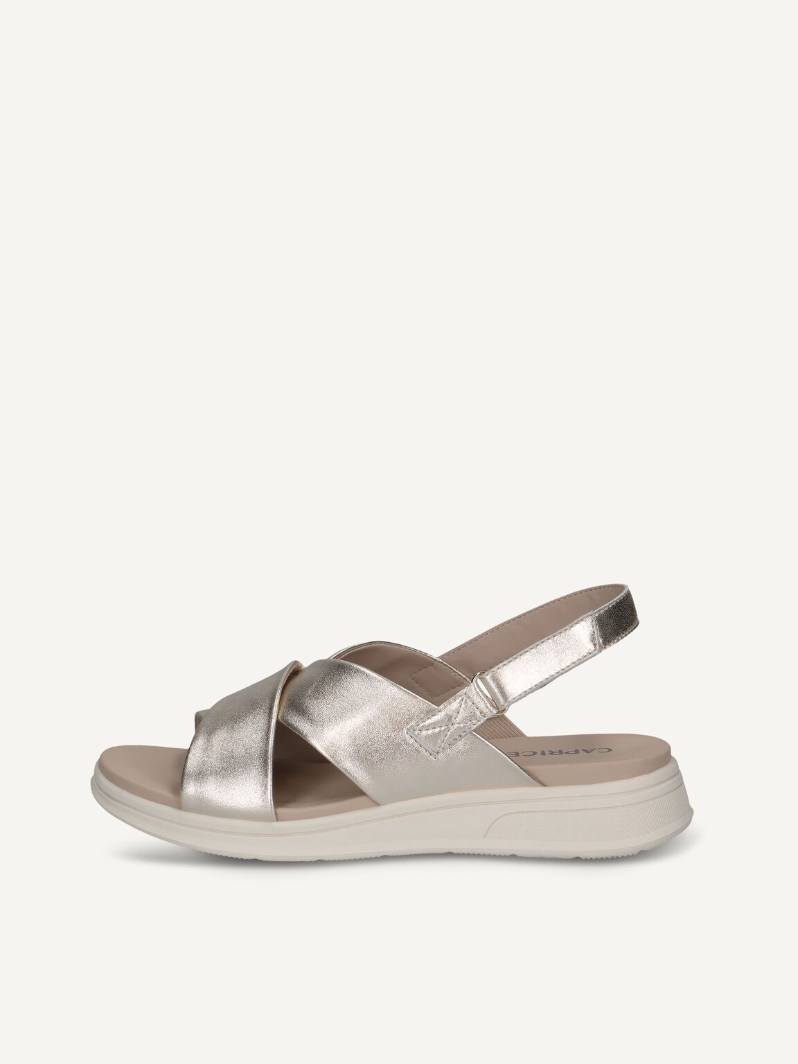 Caprice, Leather Sandal - metallic LT.GOLD METAL., image 3 of 6