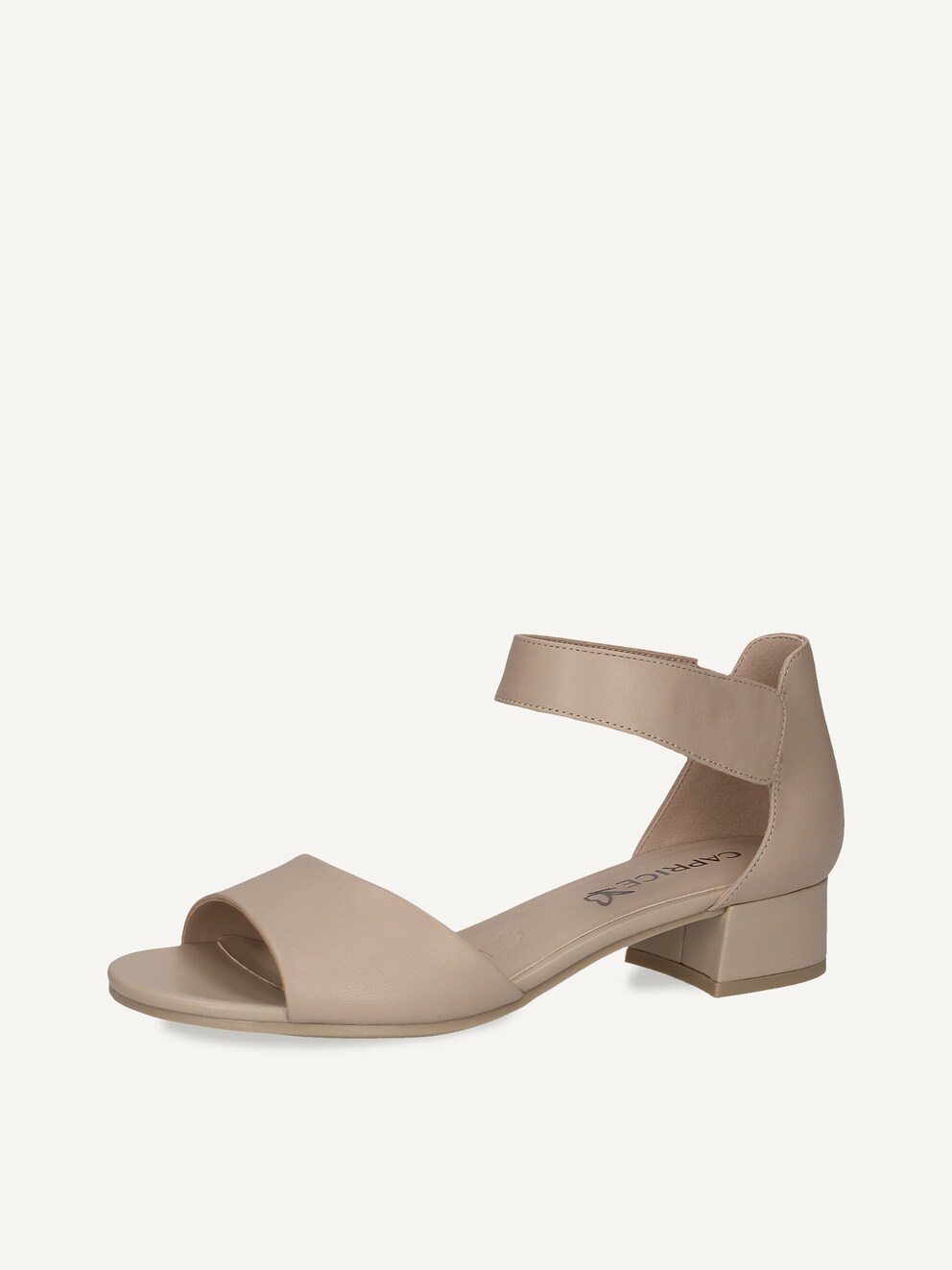 Caprice, Leather Heeled sandal - beige BEIGE NAPPA, image 2 of 10