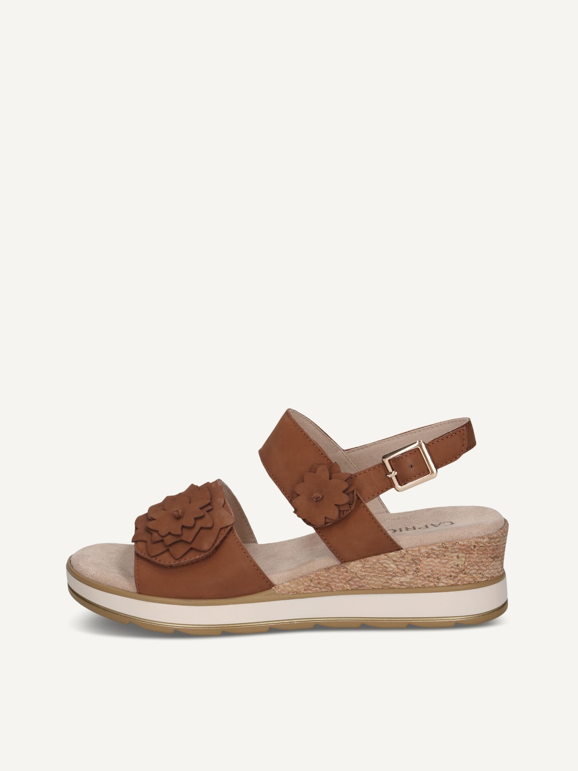 Caprice, Leather Sandal - brown COGNAC NUBUC, image 2 of 5