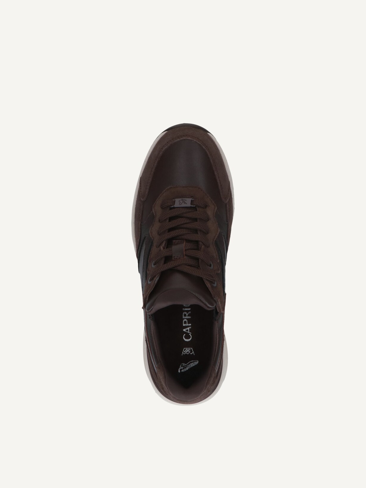 Caprice, Basket en cuir - marron DK BROWN COMB, image 4 sur 5