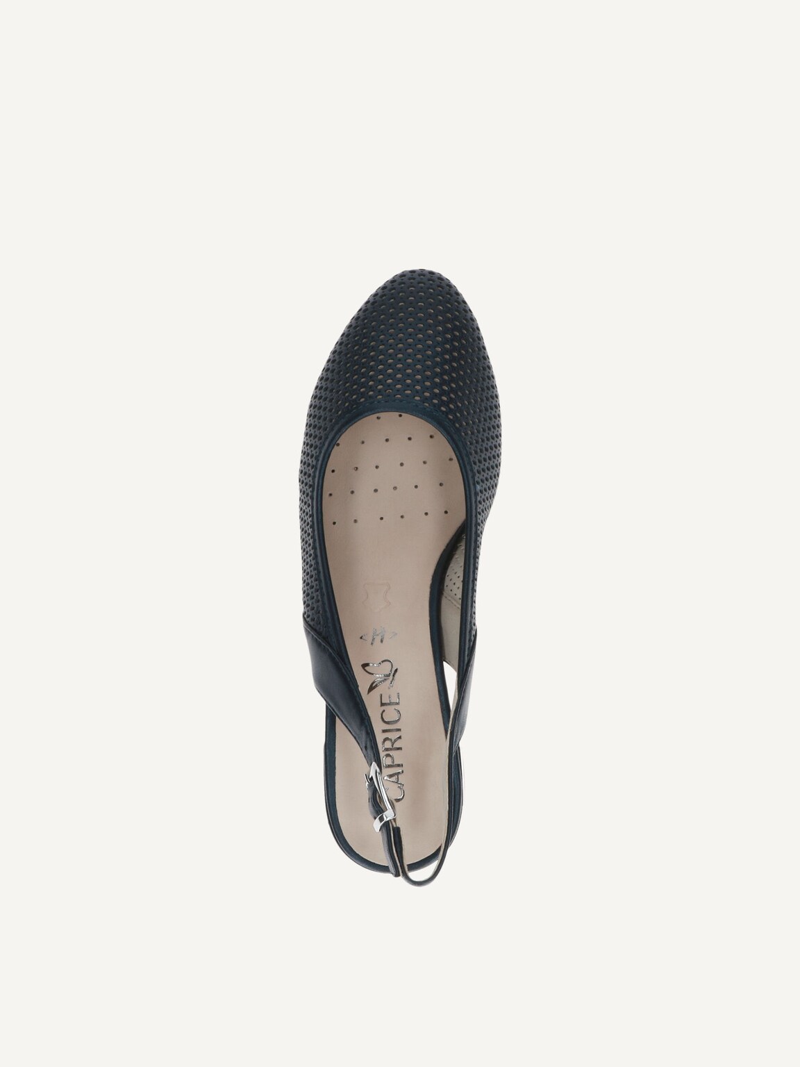 Caprice, Leather sling pumps - blue NAVY PERLATO, image 5 of 5