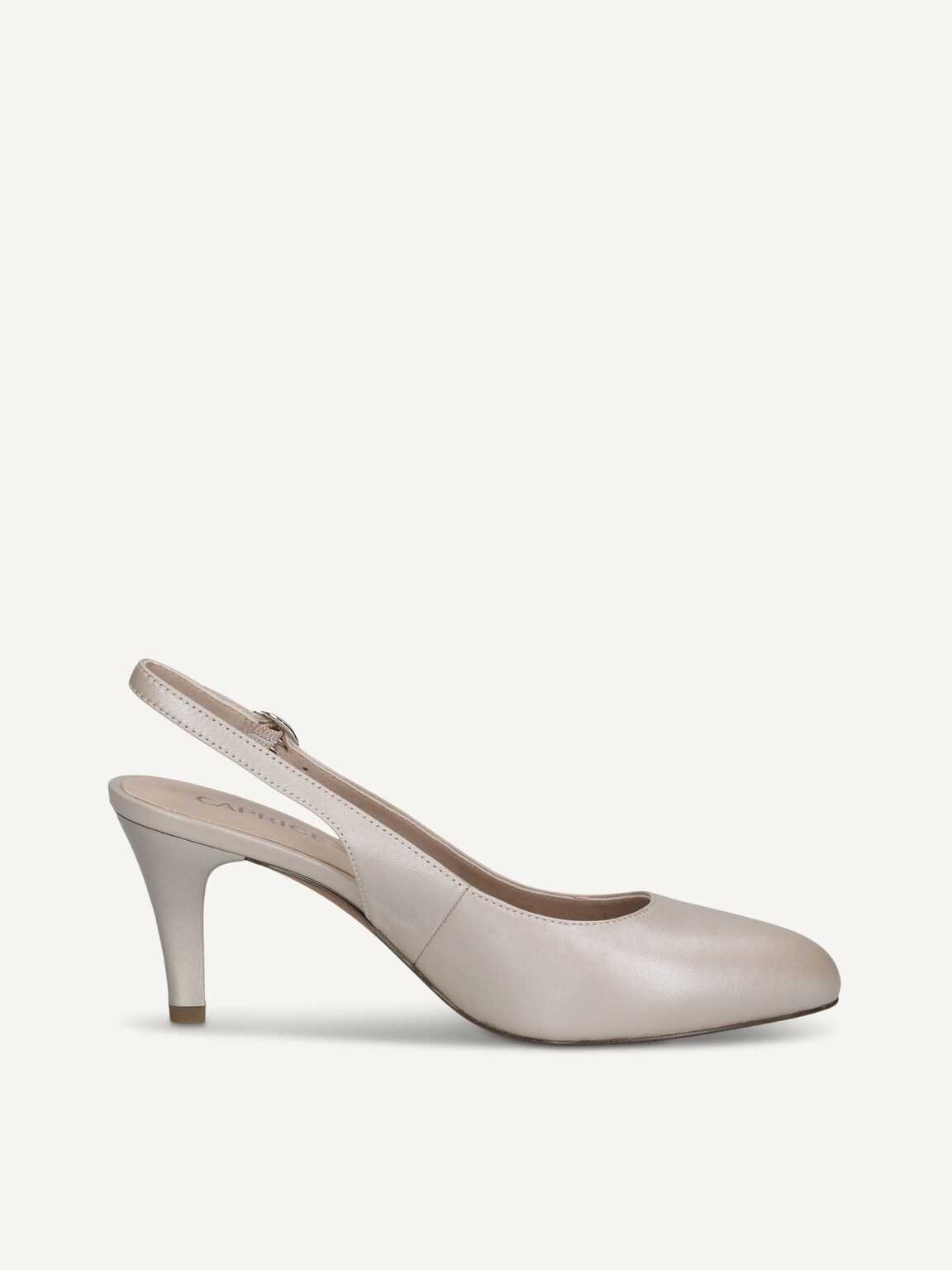 Caprice, Leather sling pumps - grey STONE PERLATO, image 3 of 5