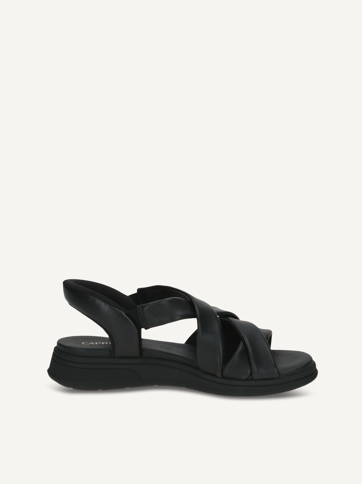 Caprice, Sandale en cuir - noir BLACK SOFTNAP., image 3 sur 5