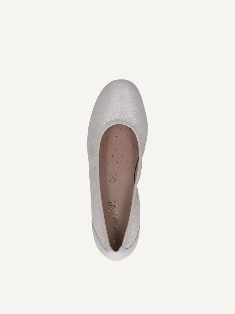 Caprice, Leather Ballerina - white PEARL PERL DEE, image 6 of 6