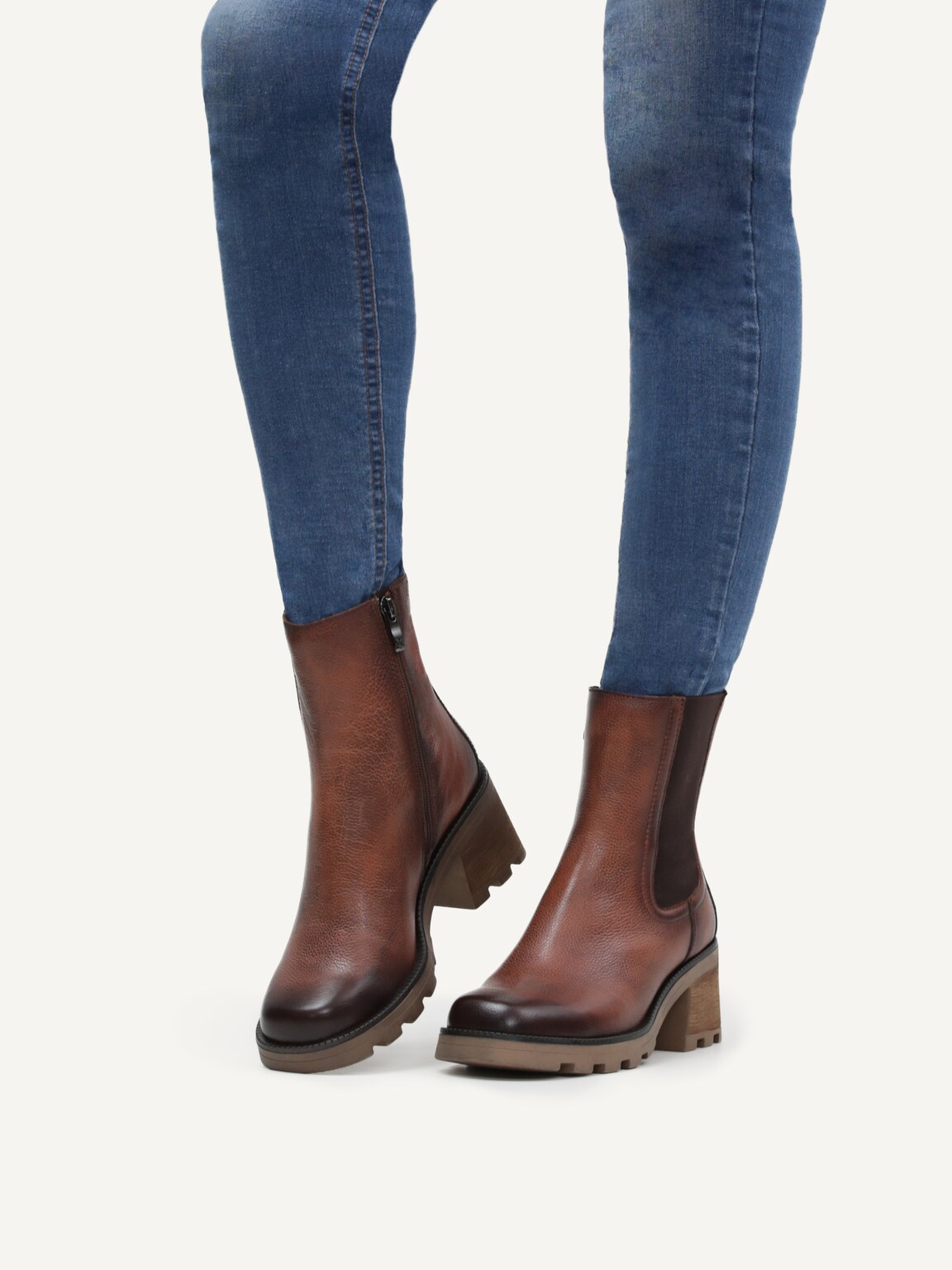 Caprice, Leather Bootie - brown COGNAC NAPPA, image 2 of 6