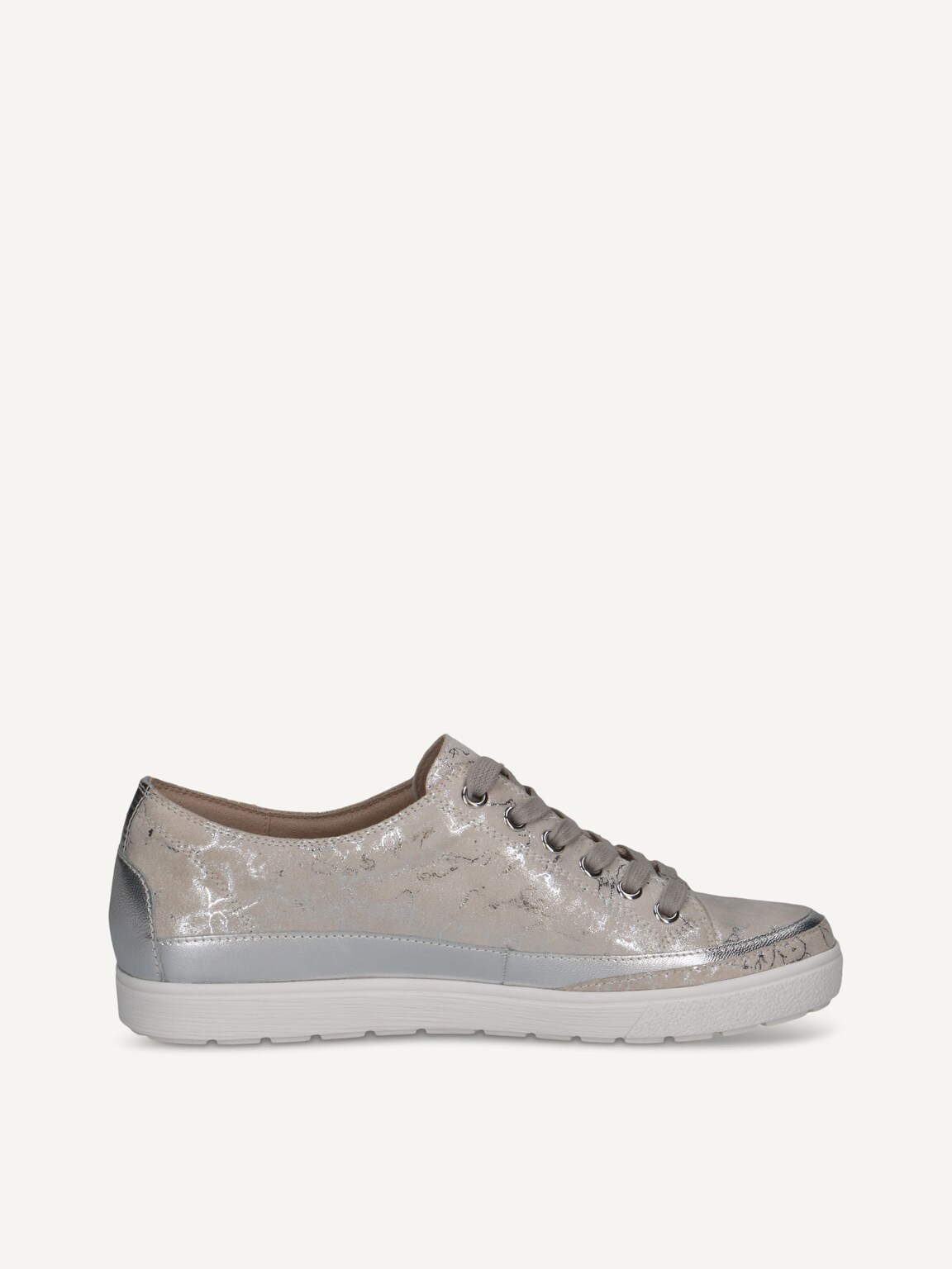 Caprice, Leather Sneaker - white OFFWHITE/SILV., image 4 of 6