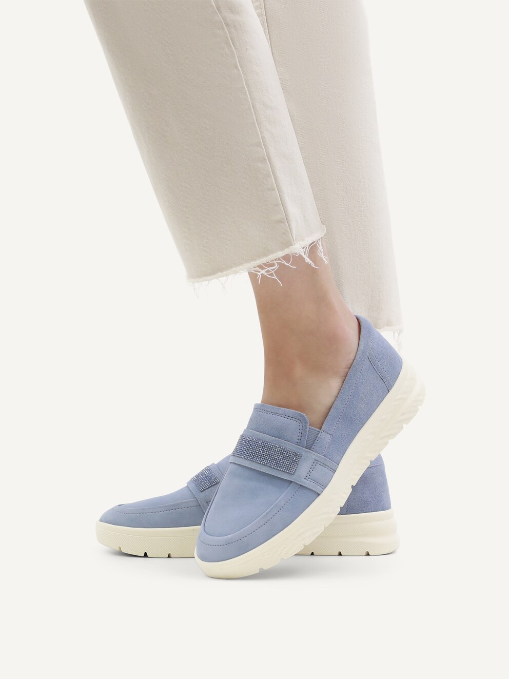 Caprice, Slipper en cuir - bleu BLUE SUEDE, image 2 sur 6