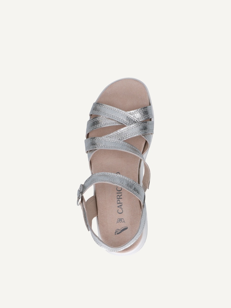 Caprice, Sandale en cuir - argent SILVER METAL., image 4 sur 5