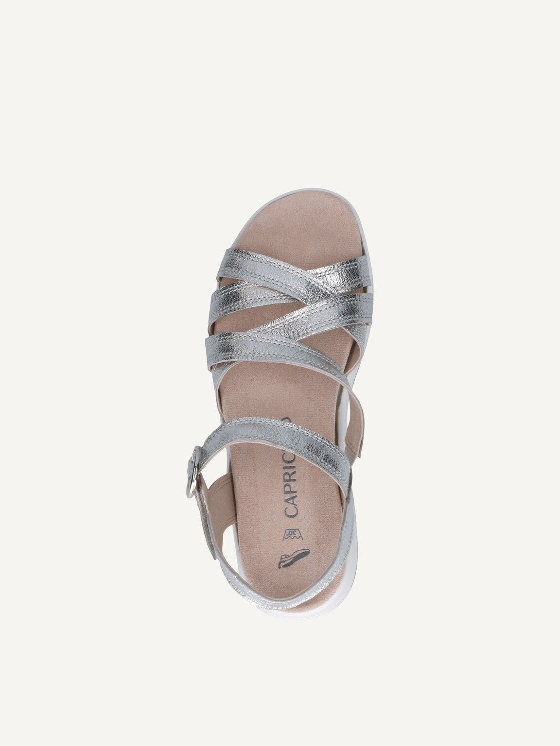 Caprice, Leather Sandal - silver SILVER METAL., image 5 of 5