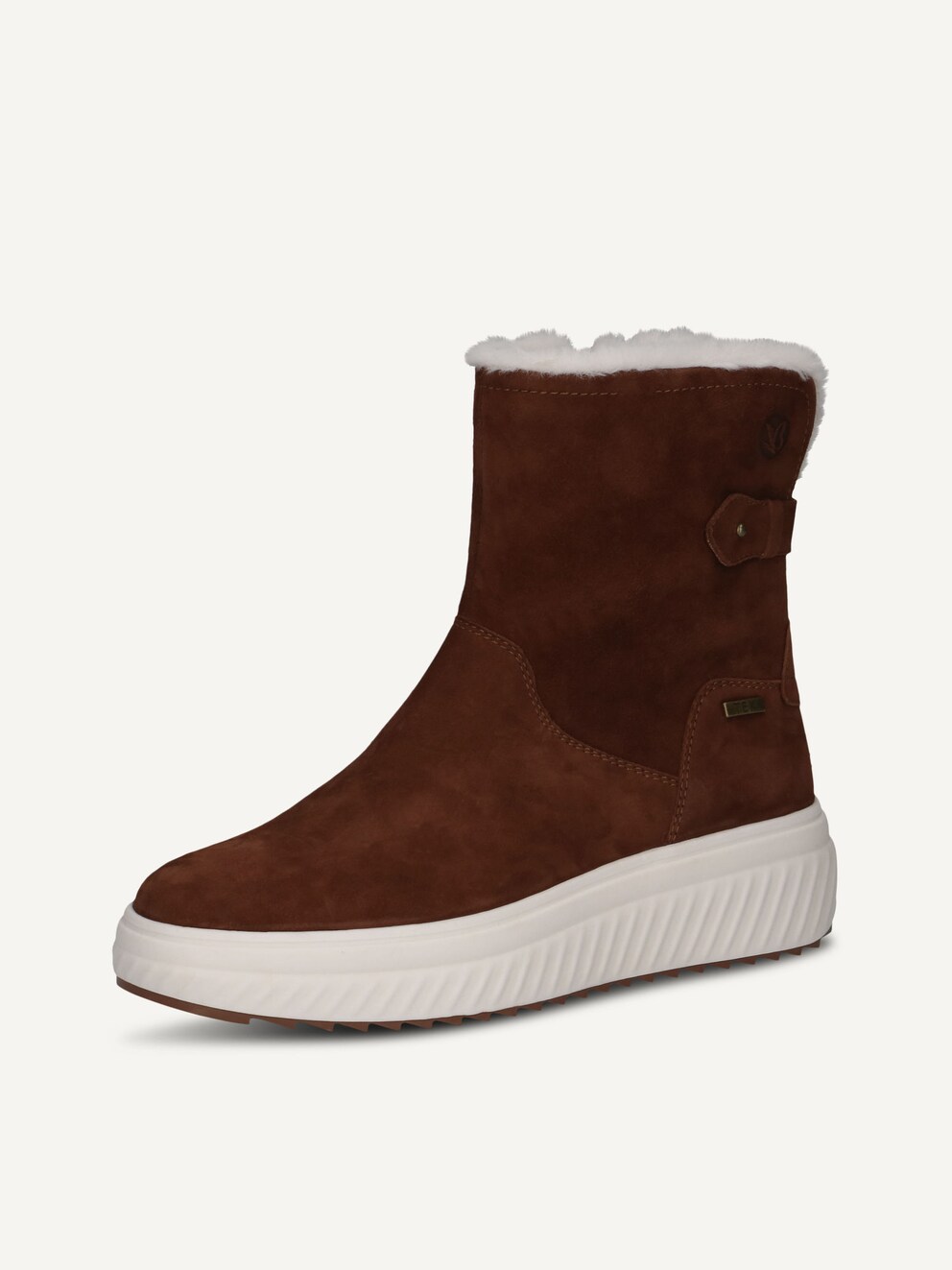 Caprice, Leather Bootie - brown warm lining COGNAC SUEDE, image 1 of 6