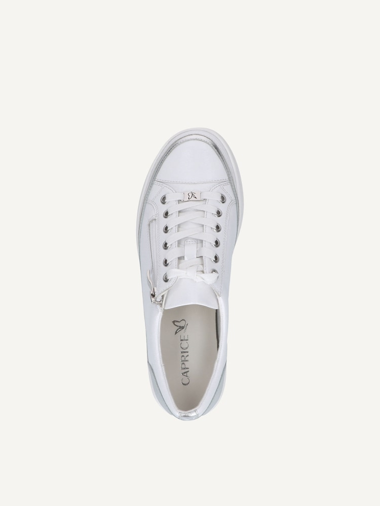 Caprice, Basket en cuir - blanc WHITE/SILVER, image 4 sur 5