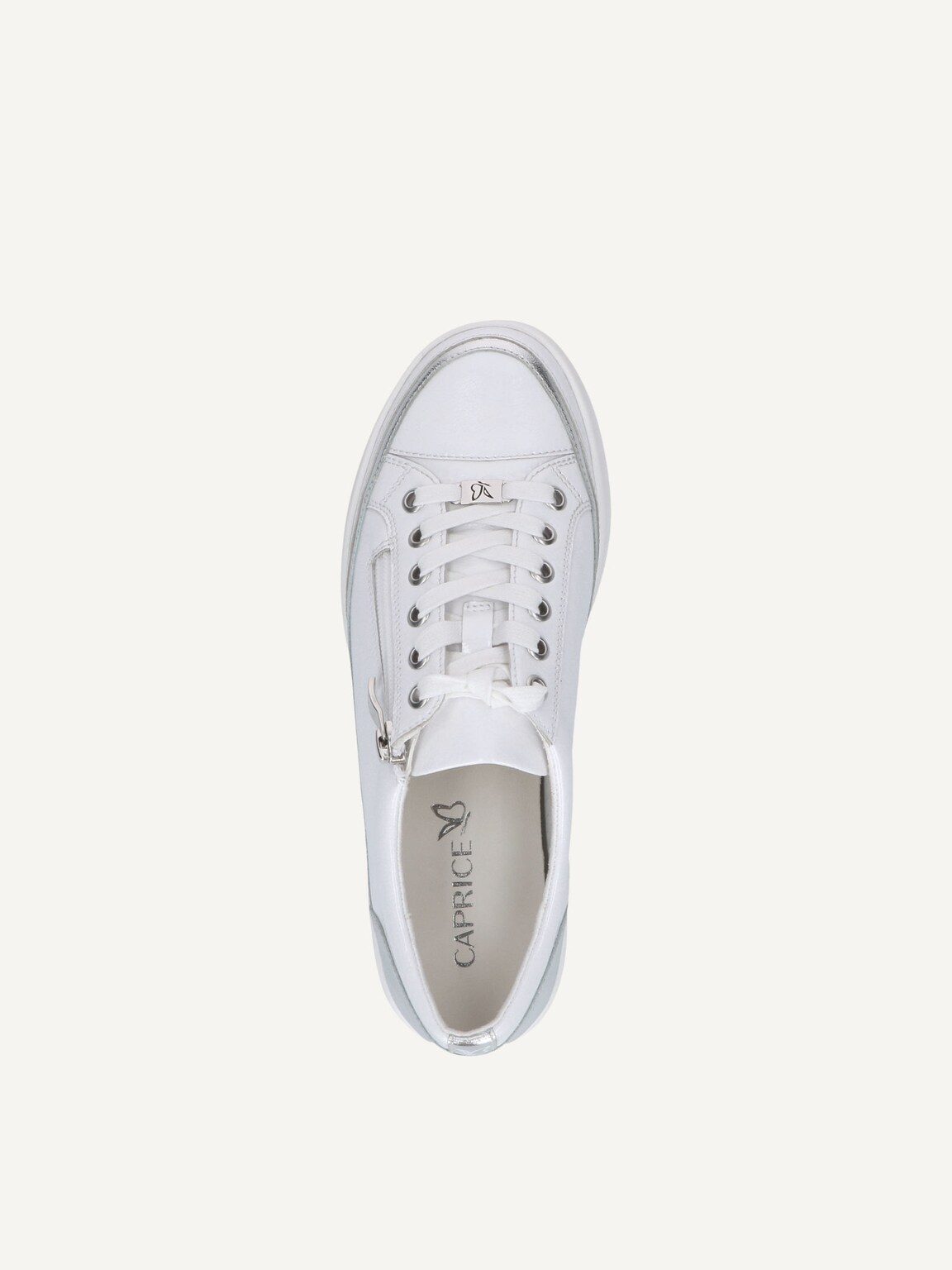 Caprice, Leather Sneaker - white WHITE/SILVER, image 5 of 5