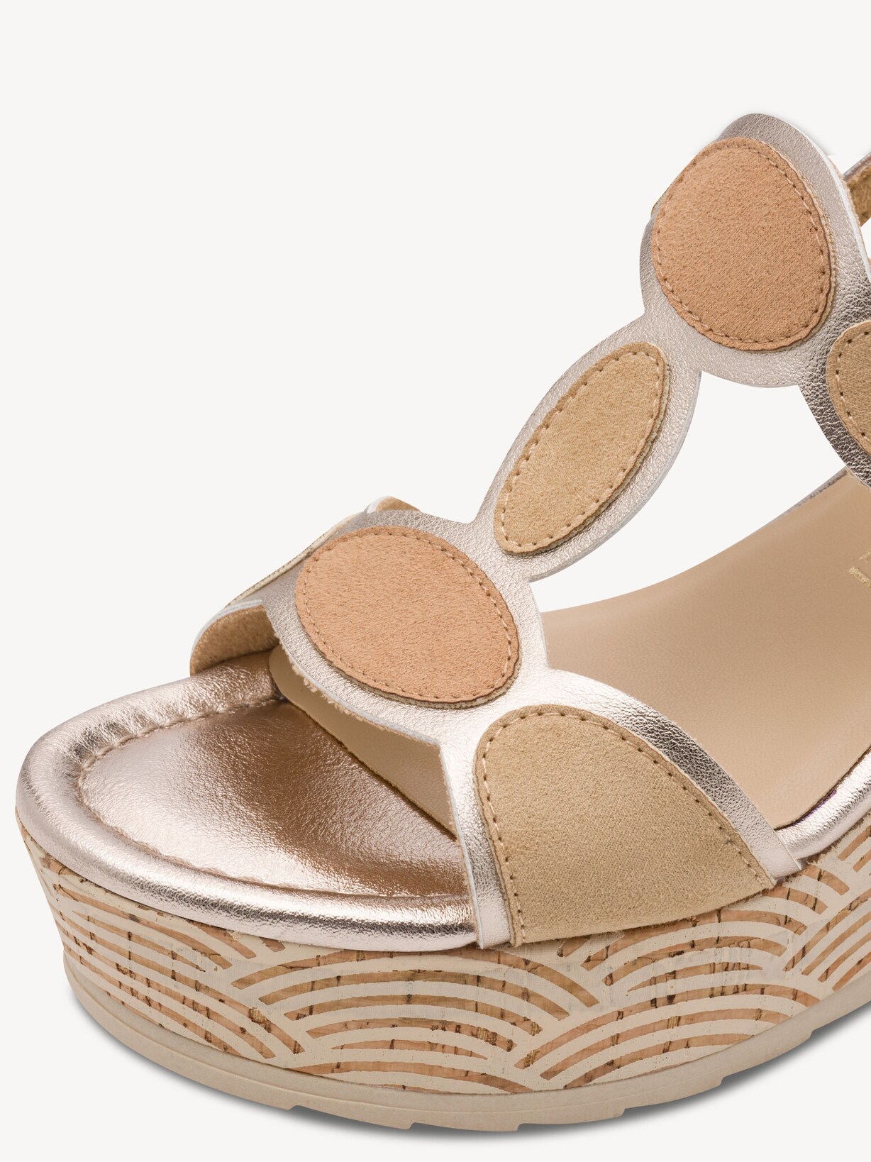 Marco Tozzi, Heeled sandal - metallic PLATINUM COMB, image 5 of 7