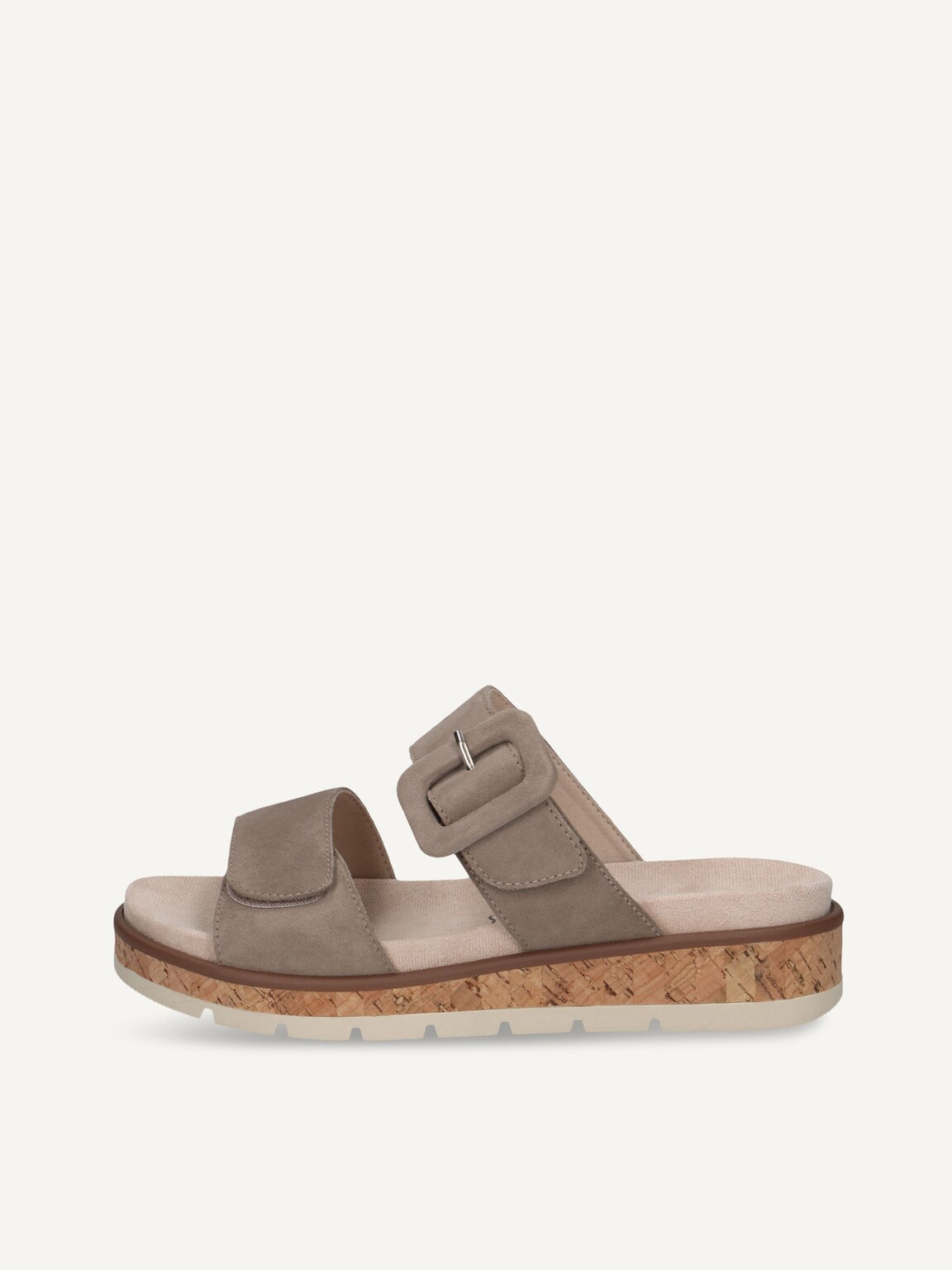 Caprice, Leather Mule - brown TAUPE SUEDE, image 2 of 5