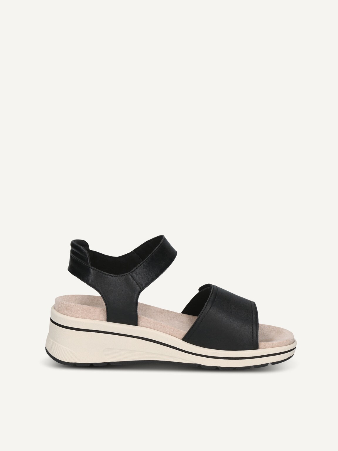 Caprice, Leather Heeled sandal - black BLACK NAPPA, image 3 of 5