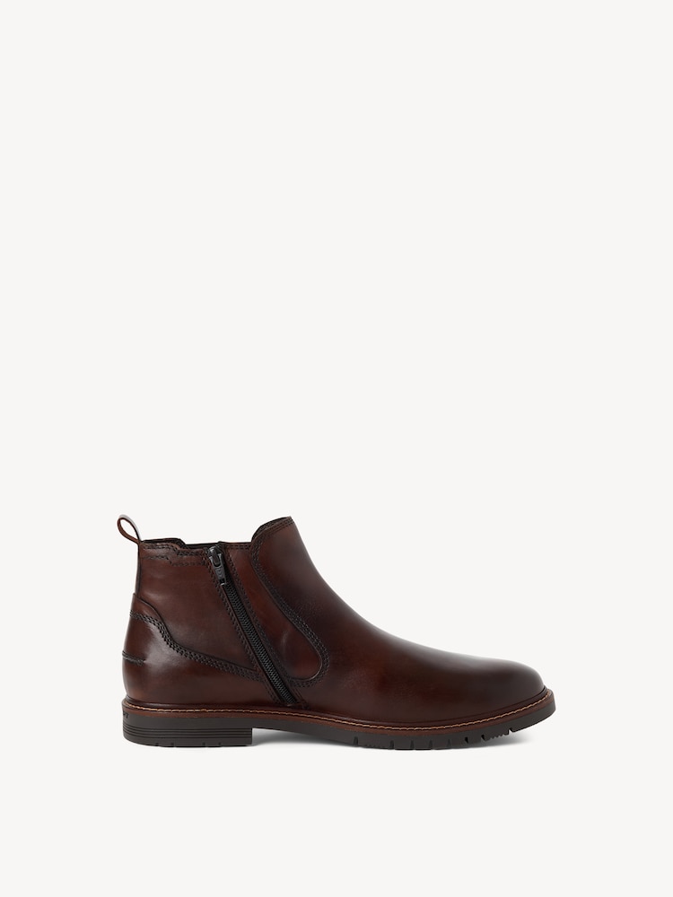 Marco Tozzi, Leather Chelsea boot - brown, DK.BROWN, Image 6 of 6