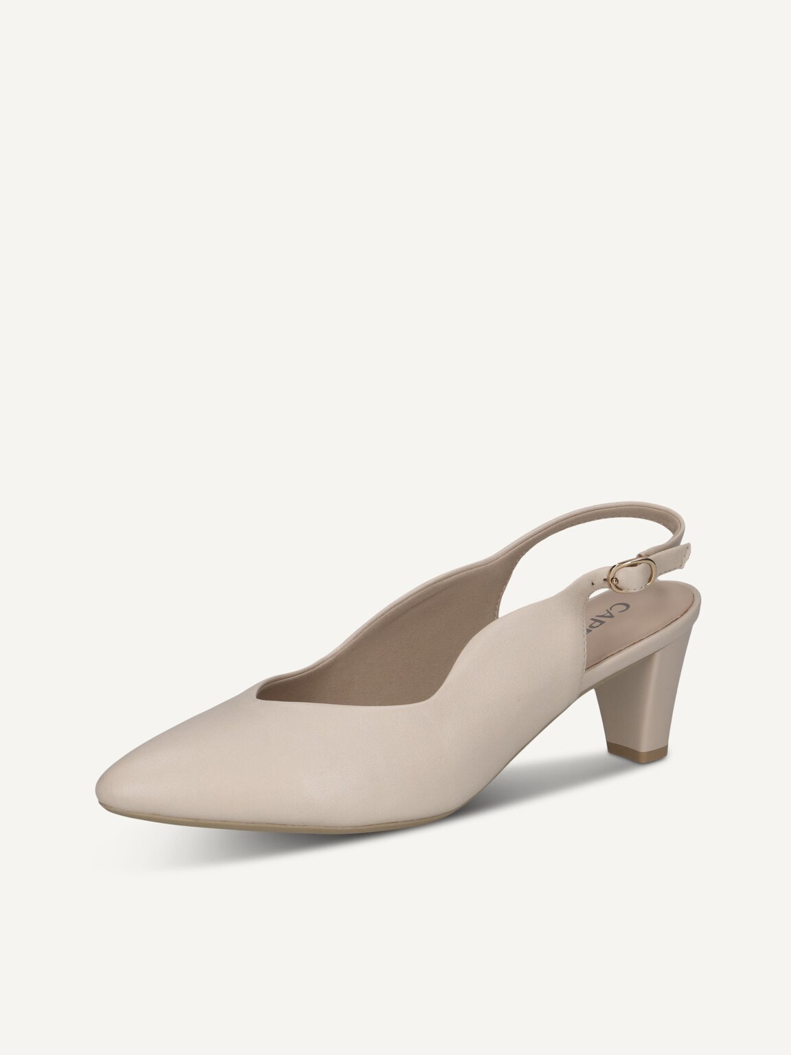 Caprice, Leather sling pumps - beige CREAM PERLATO, image 1 of 5