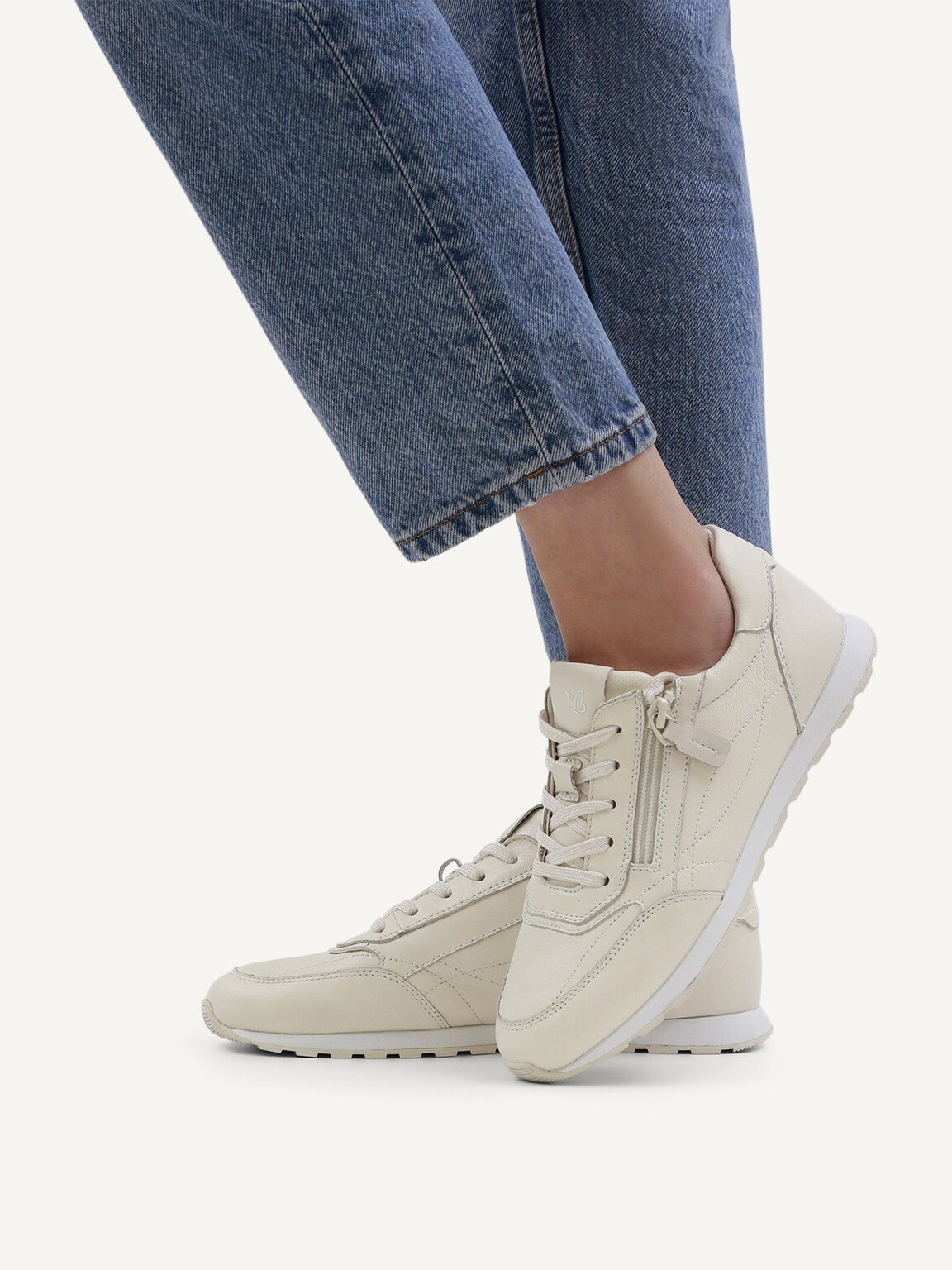 Caprice, Leather Sneaker - yellow VANILLA SOFTN., image 2 of 6