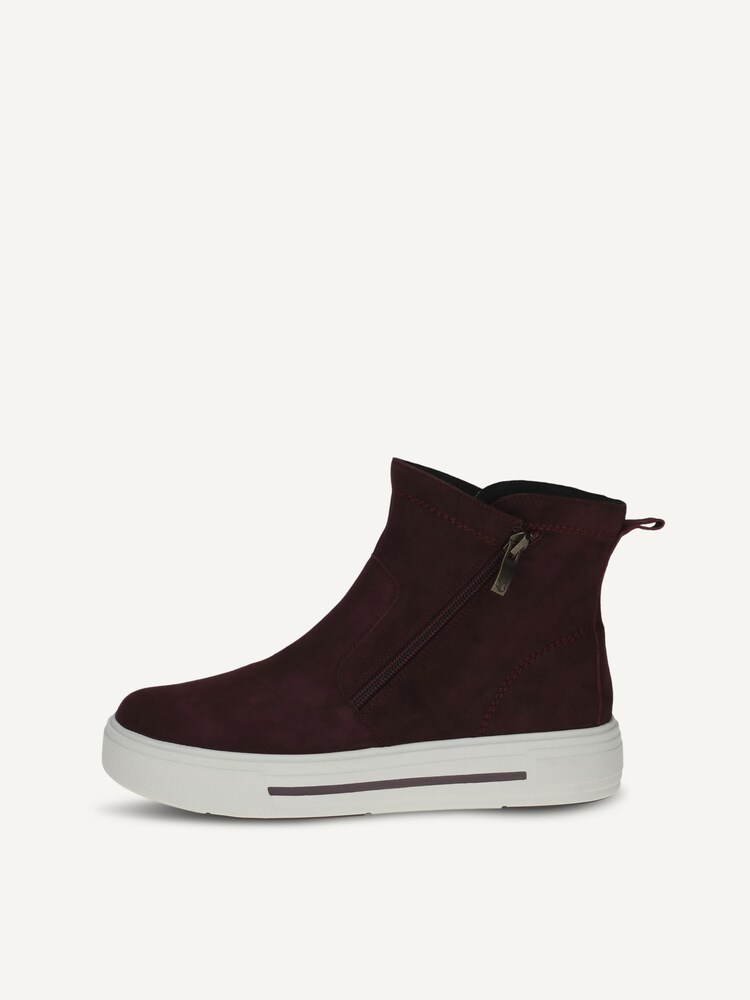 Caprice, Leather Bootie - red BORDEAUX SUEDE, image 3 of 6