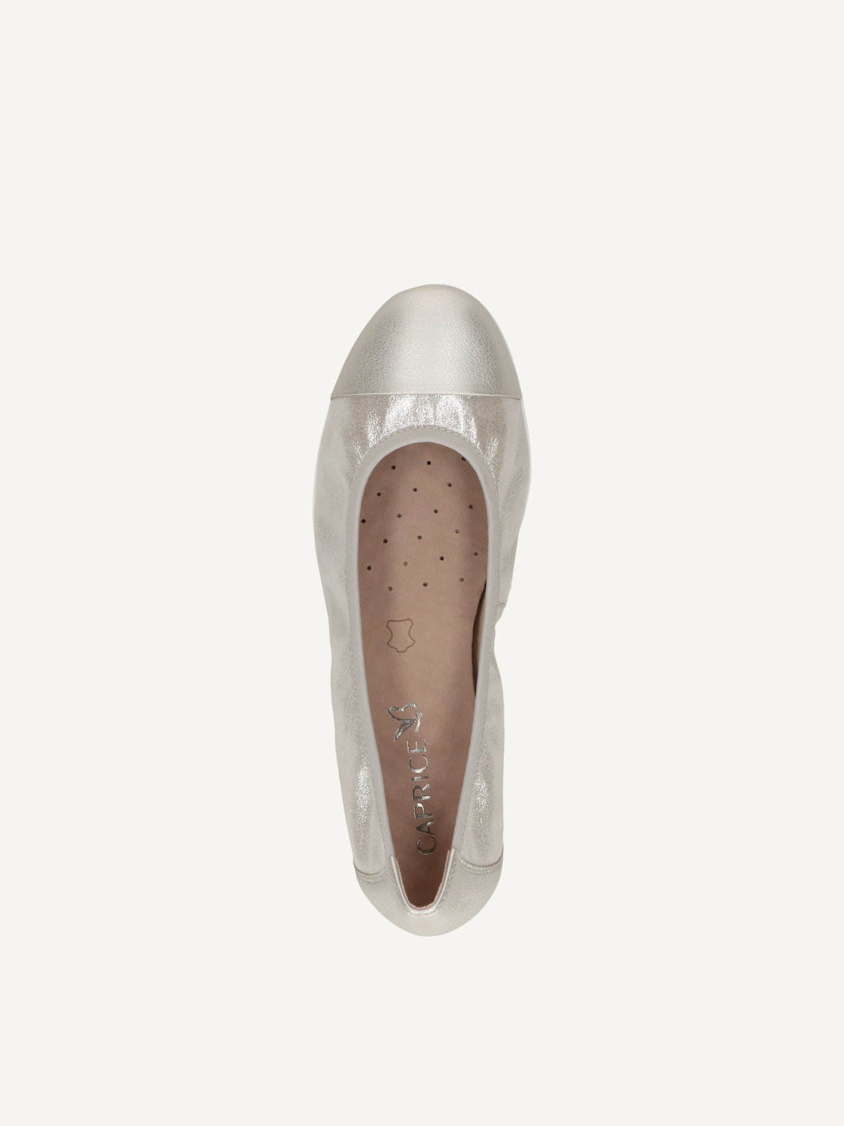 Caprice, Ballerine en cuir - marron TAUPE METALLIC, image 4 sur 5