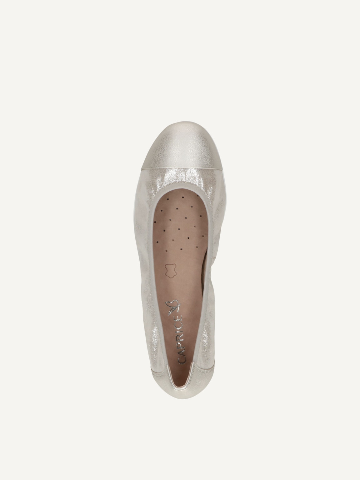 Caprice, Leather Ballerina - brown TAUPE METALLIC, image 5 of 5