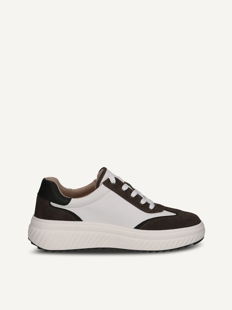 Caprice, Basket en cuir - blanc WHITE/GREY, image 3 sur 5