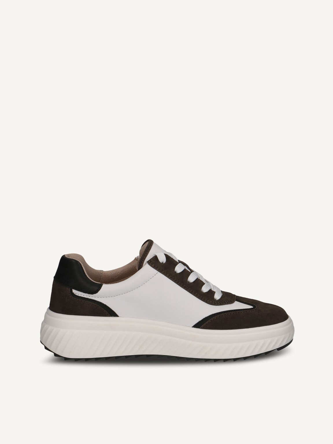 Caprice, Leather Sneaker - white WHITE/GREY, image 3 of 5