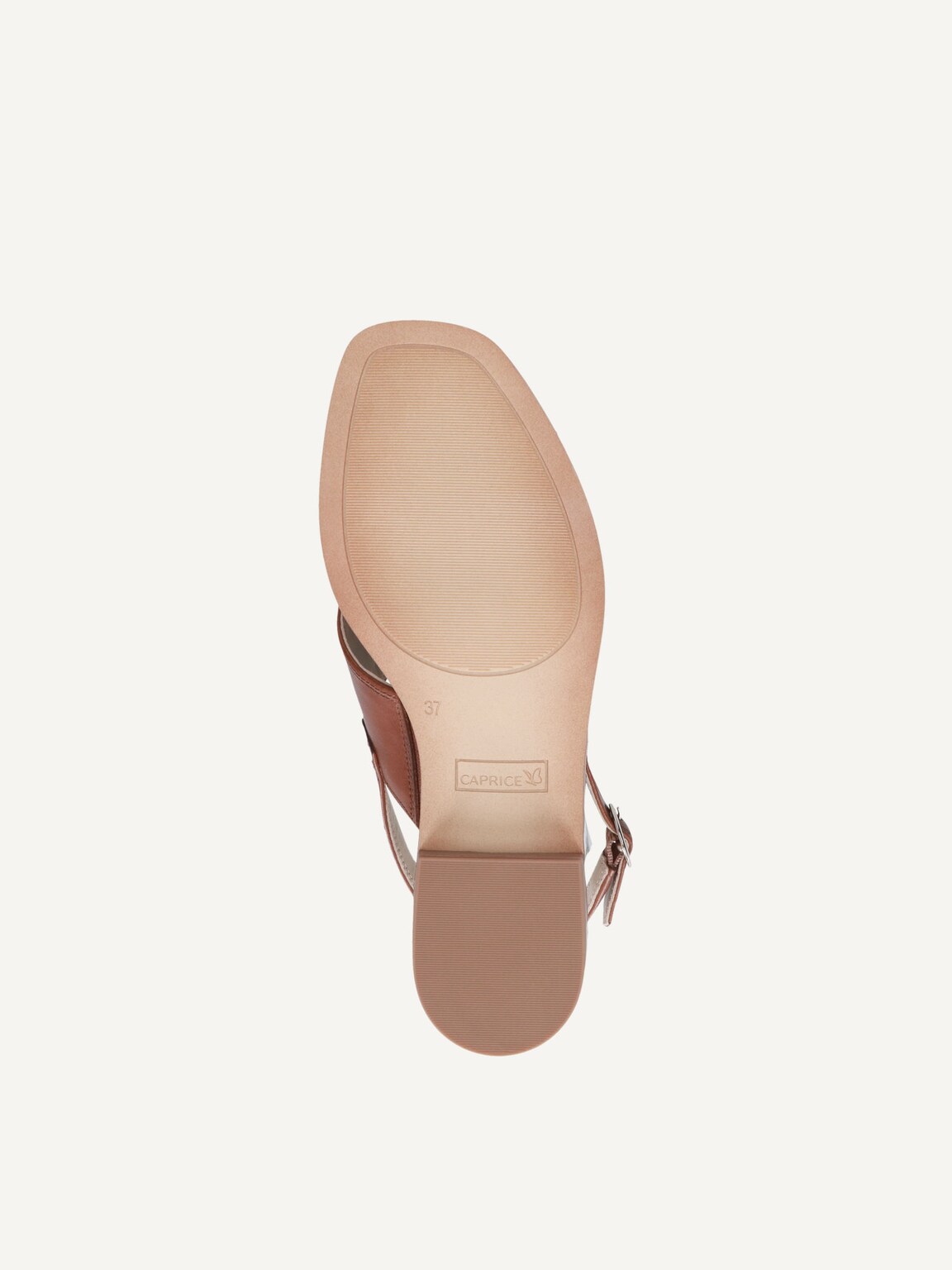 Caprice, Leather Heeled sandal - brown COGNAC NAPPA, image 5 of 6