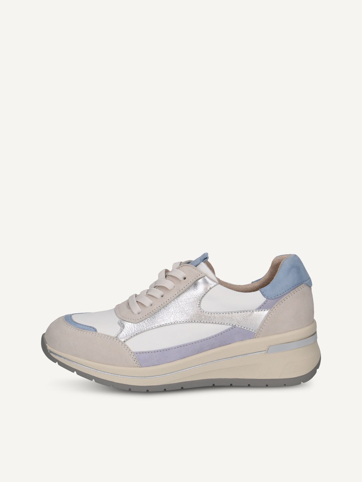 Caprice, Leather Sneaker - white WHITE/SILVER, image 2 of 5