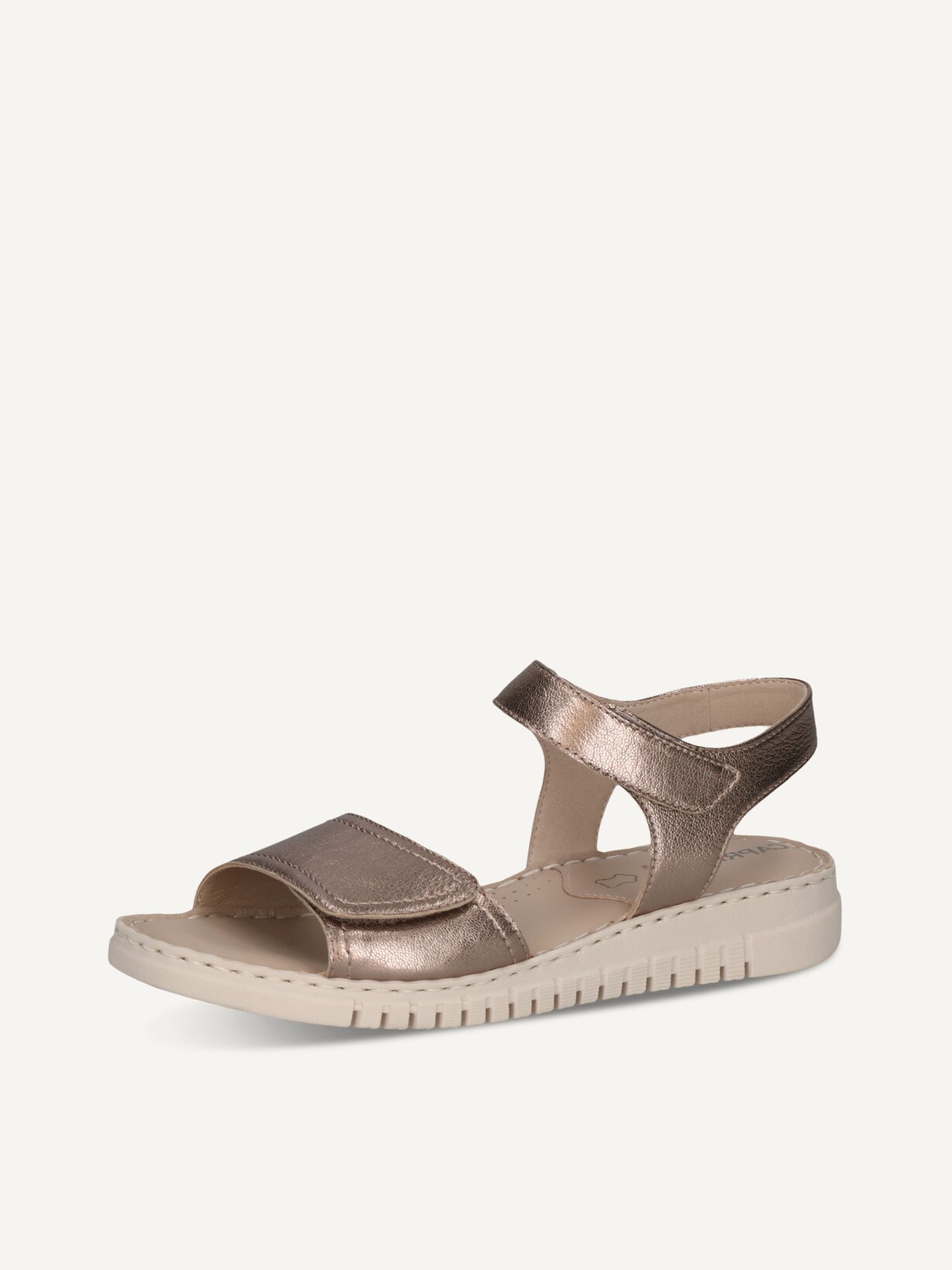 Caprice, Sandale à talon en cuir - métallique TAUPE METALLIC, image 2 sur 5