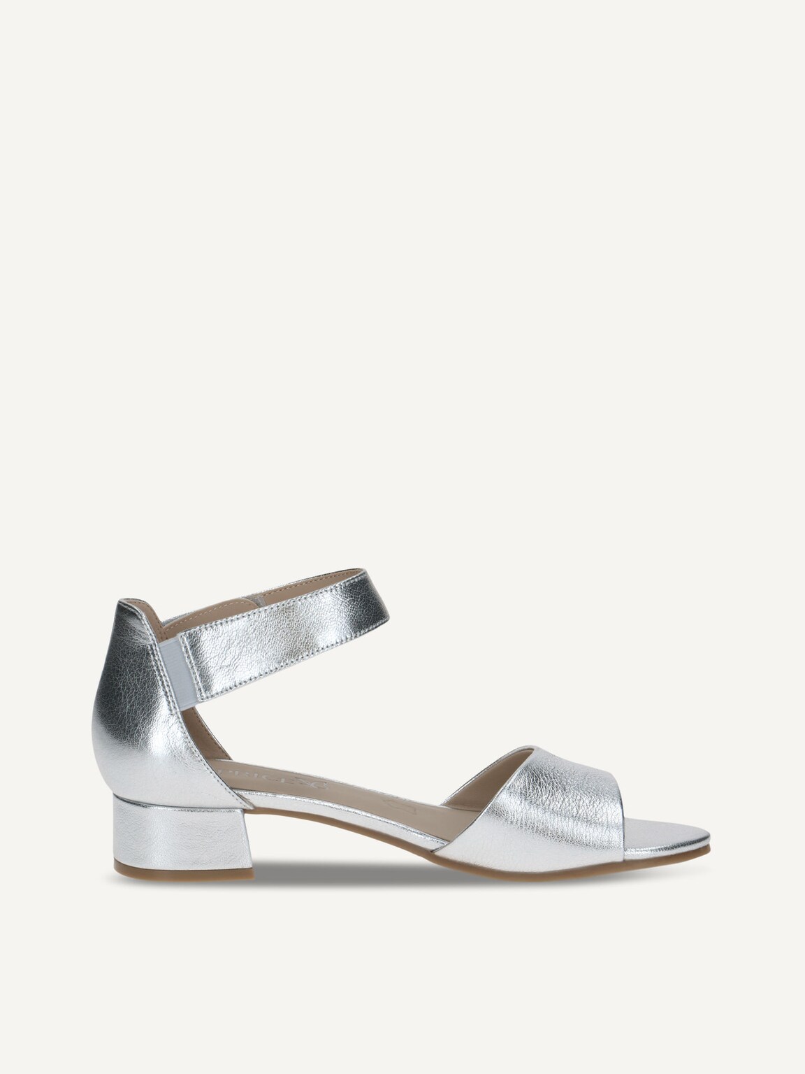 Caprice, Leather Heeled sandal - silver SILVER METAL., image 3 of 5