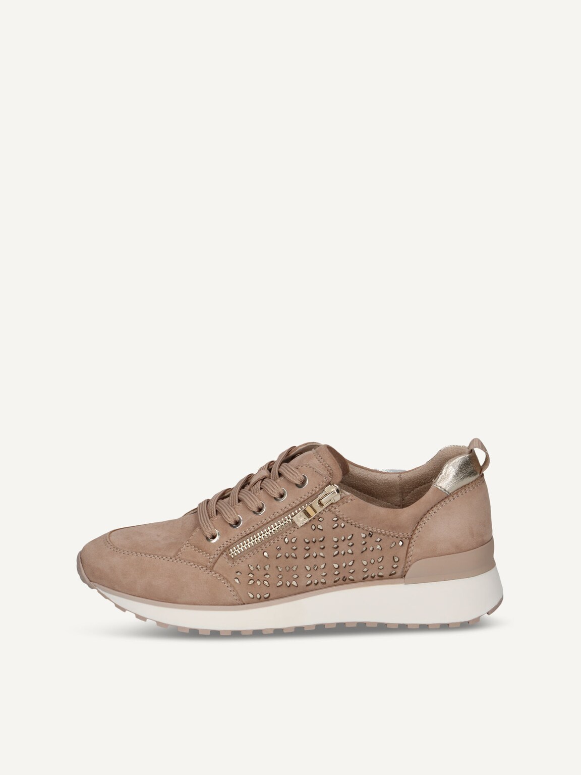 Caprice, Leather Sneaker - beige SAND COMB, image 3 of 6