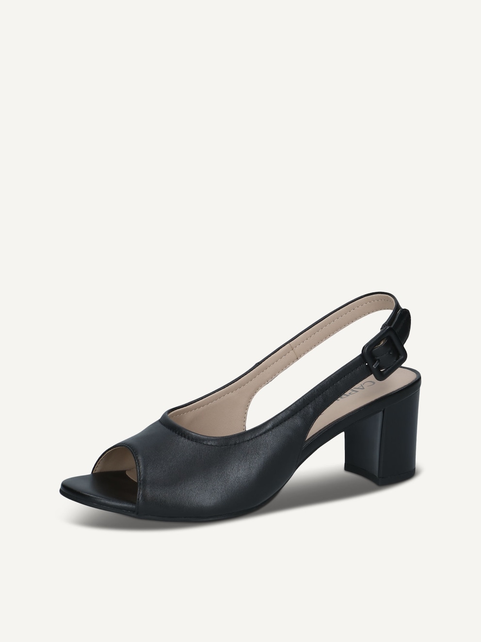 Caprice, Sandale à talon en cuir - noir BLACK NAPPA, image 2 sur 5