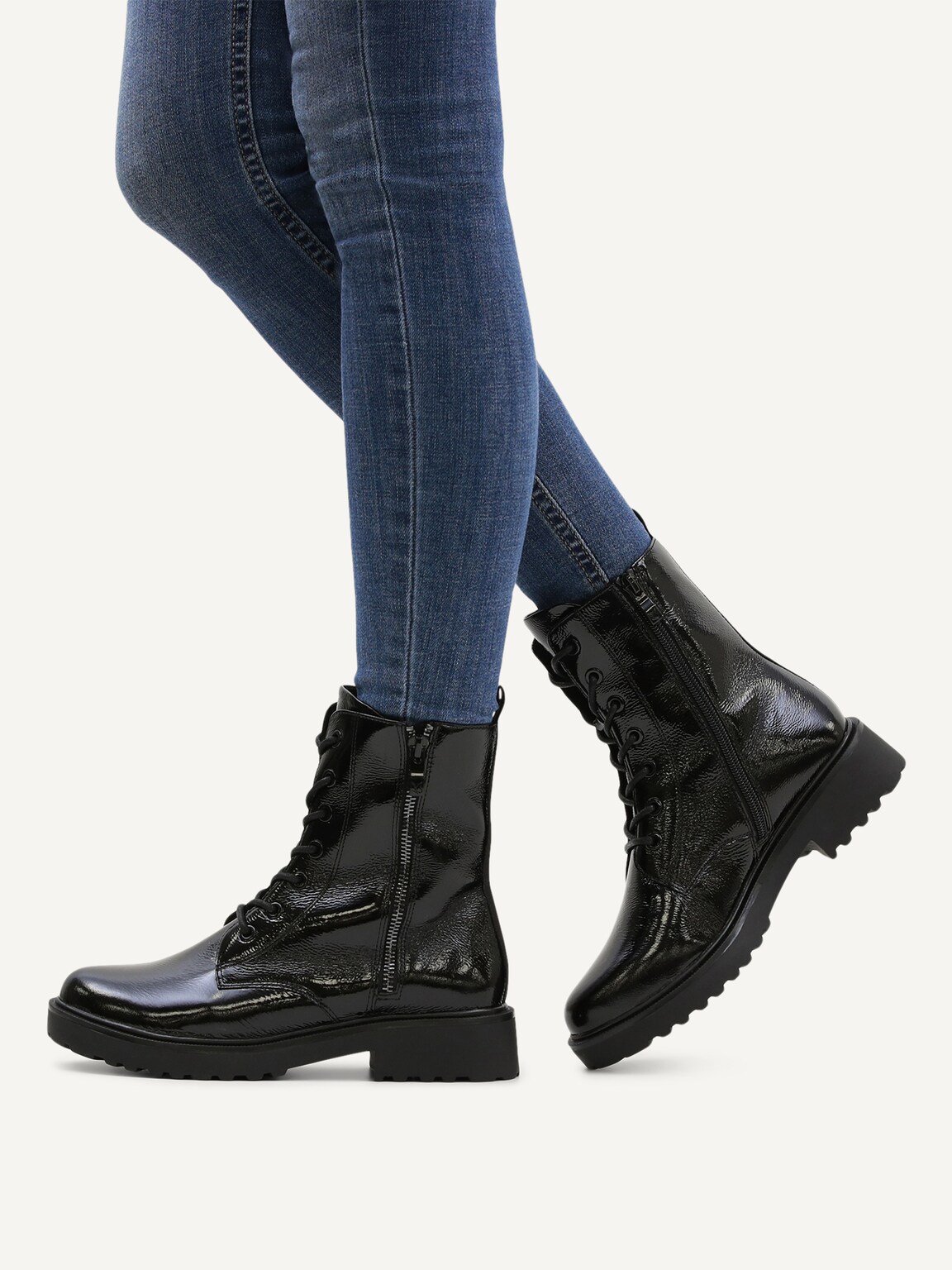 Caprice, Leather Bootie - black BLACK NAPLAK, image 2 of 6