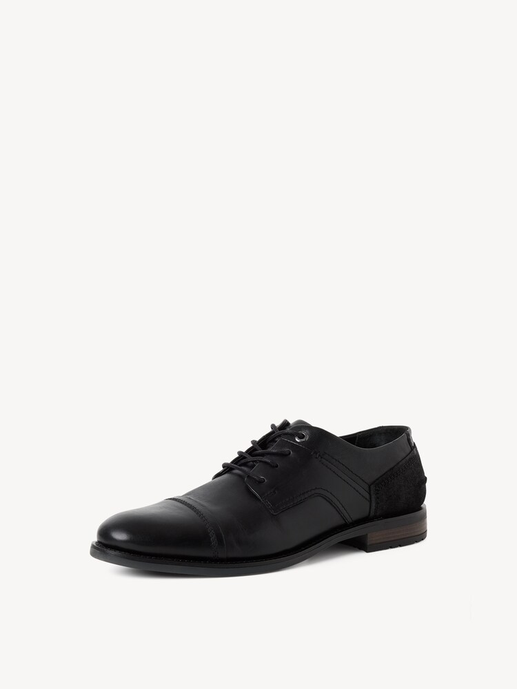 Marco Tozzi, Leather Low shoes - black, BLACK, Image 2 of 6