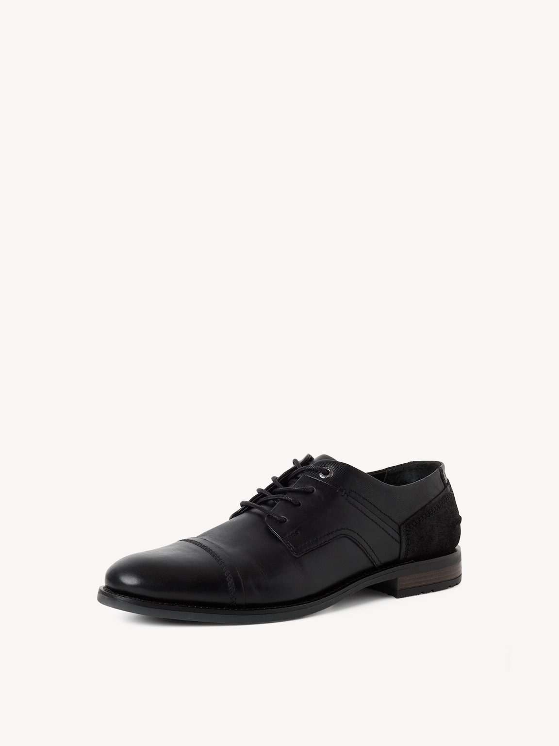 Marco Tozzi, Leather Low shoes - black, BLACK, Image 2 of 6