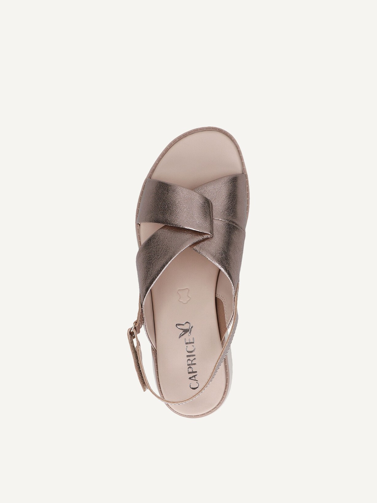 Caprice, Sandale en cuir - marron TAUPE METALLIC, image 5 sur 6