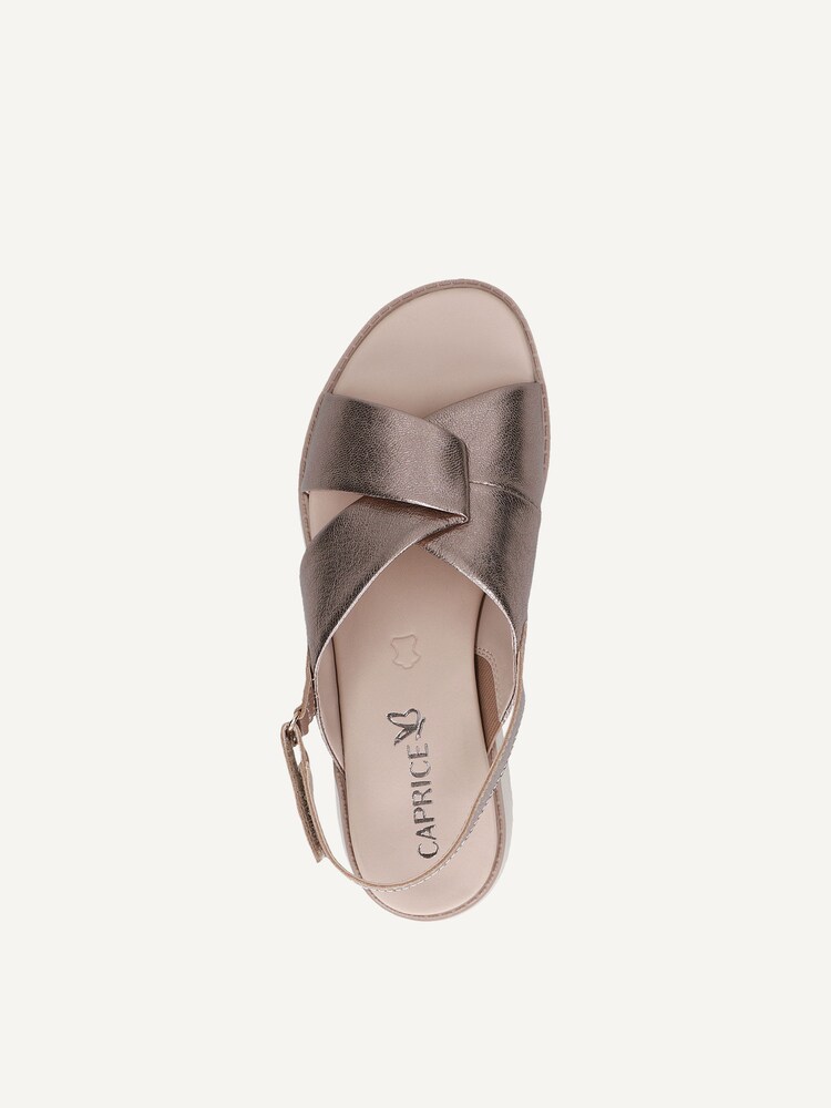 Caprice, Sandale en cuir - marron TAUPE METALLIC, image 5 sur 6