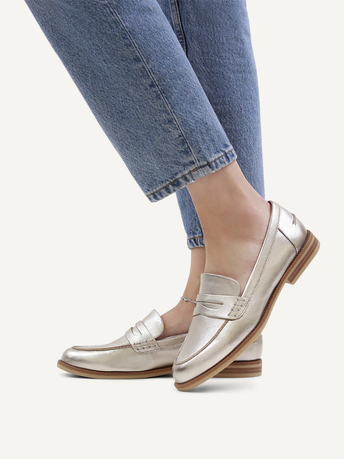 Caprice, Leather Slipper - brown TAUPE METALLIC, image 2 of 6