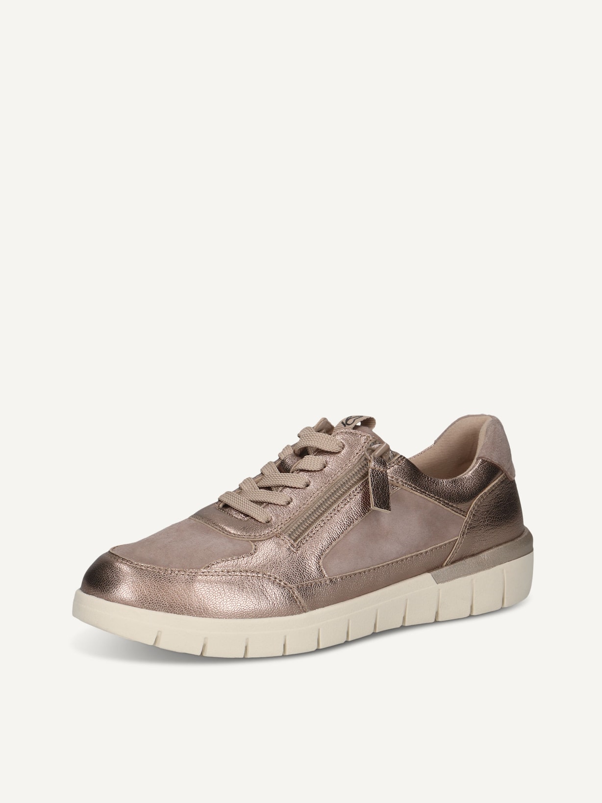Caprice, Basket en cuir - beige TAUPE COMB, image 2 sur 5