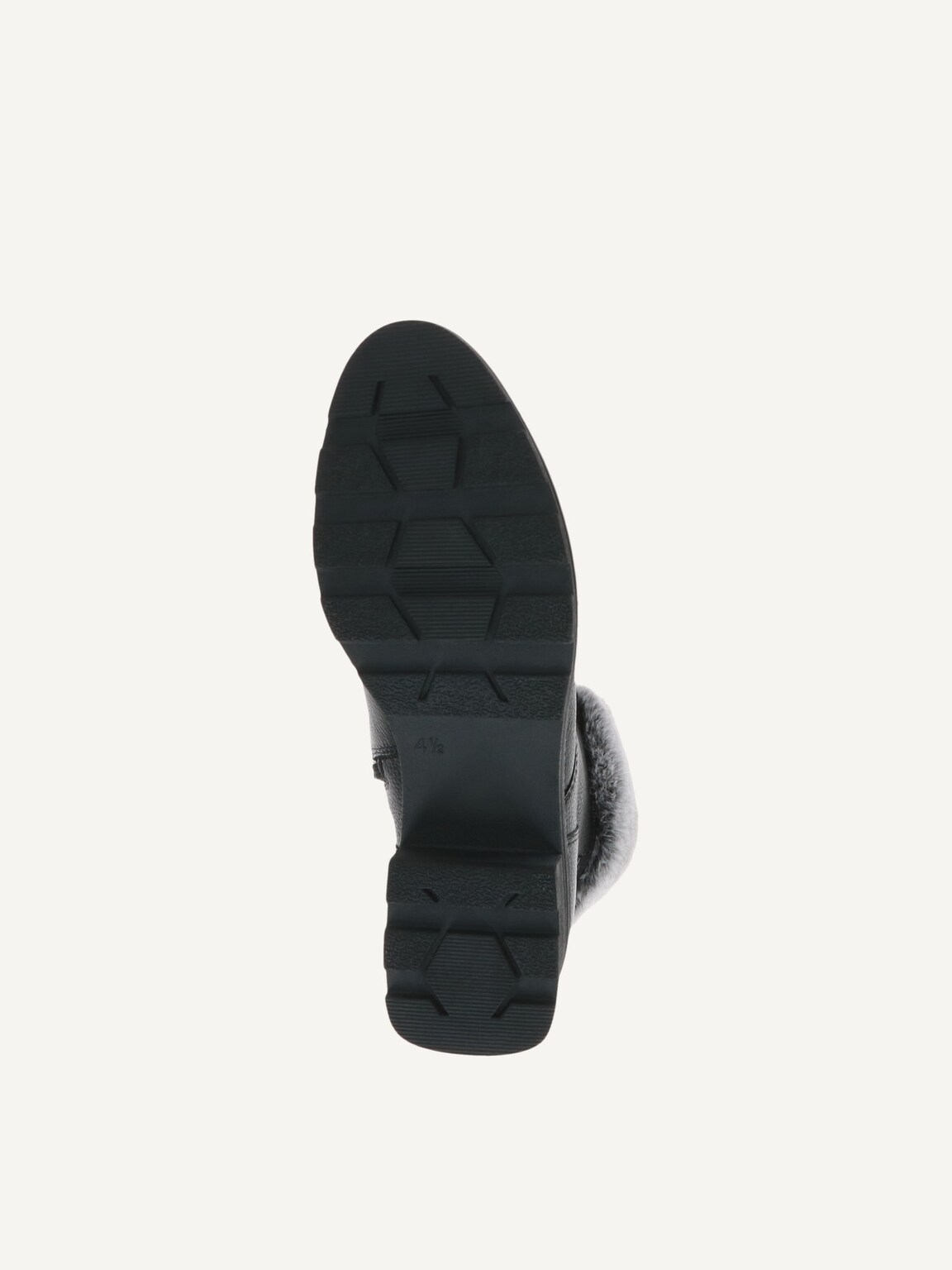 Caprice, Leather Bootie - black warm lining BLACK COMB, image 4 of 5