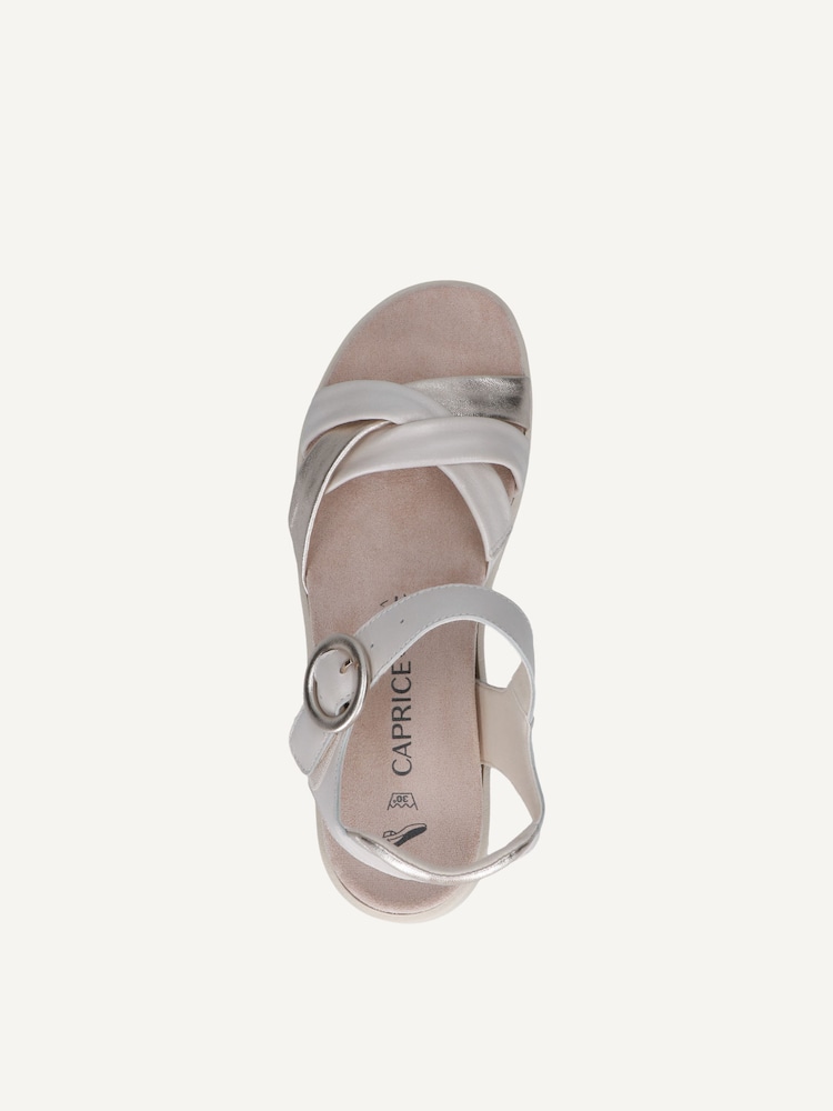 Caprice, Sandale à talon en cuir - blanc OFFW PERL COM, image 5 sur 6