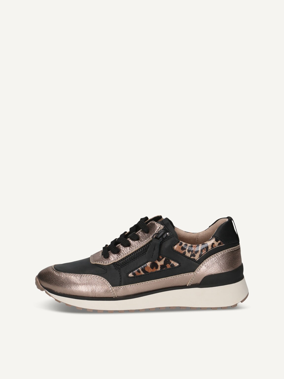Caprice, Leather Sneaker - beige TAUPE/BLACK, image 2 of 5