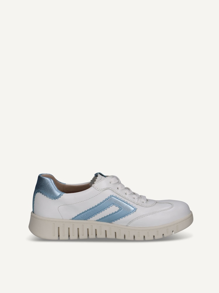 Caprice, Basket en cuir - noir WHITE/LT.BLUE, image 3 sur 5