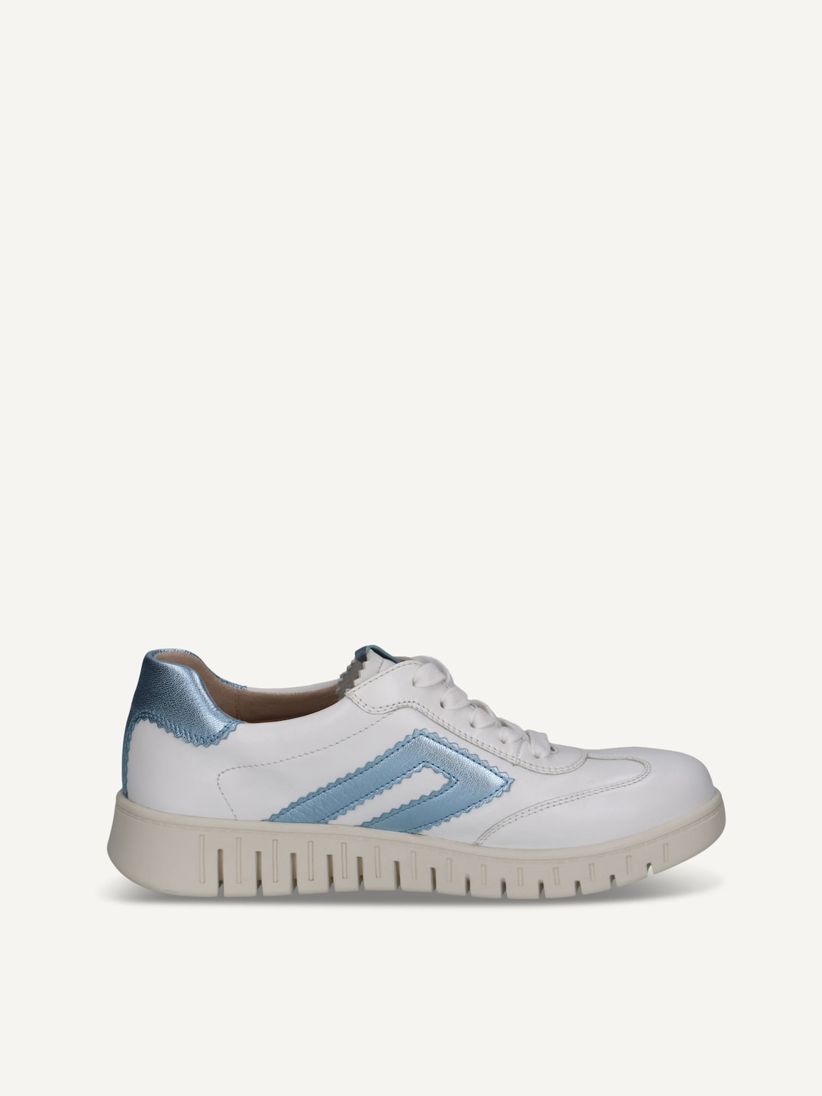 Caprice, Leather Sneaker - black WHITE/LT.BLUE, image 3 of 5