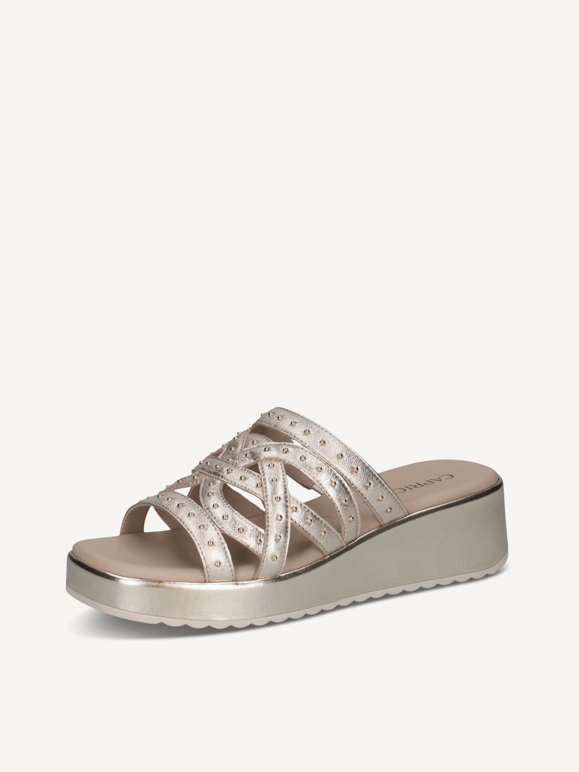 Caprice, Leather Mule - metallic LT.GOLD METAL., image 1 of 5