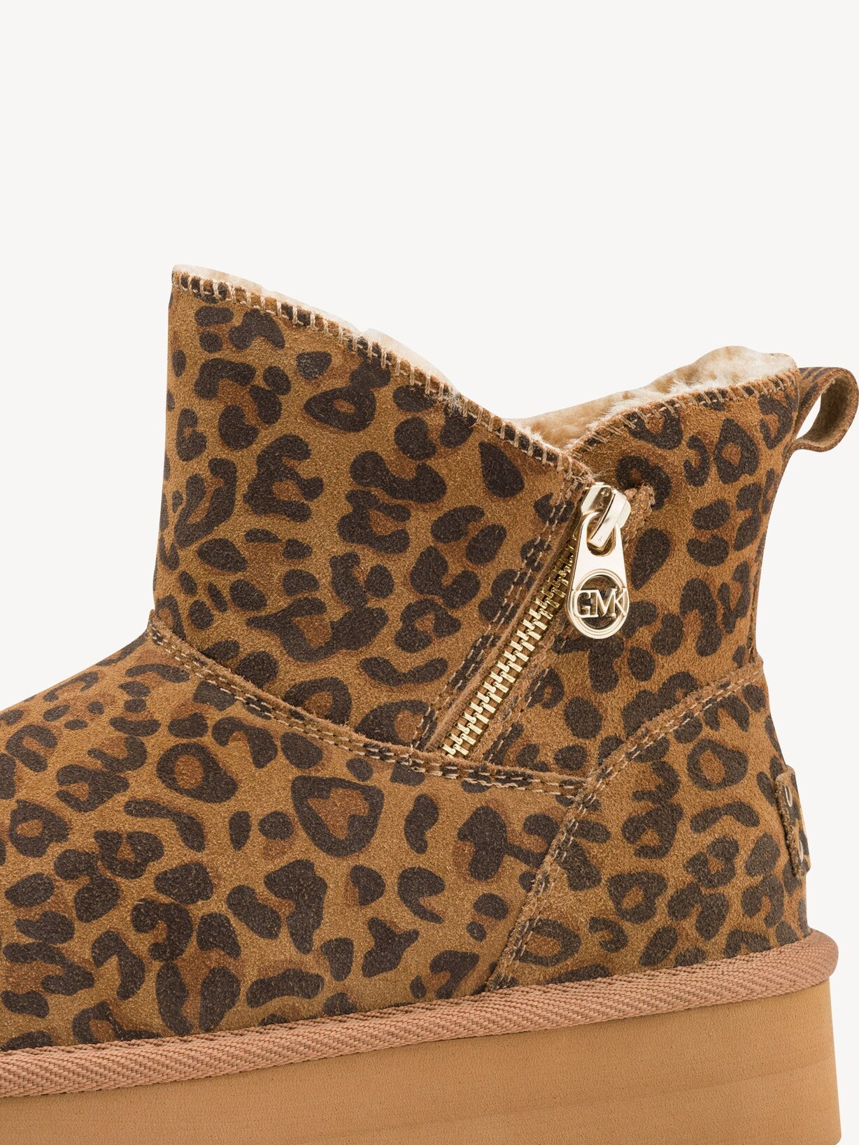 Marco Tozzi, Leather Bootie - brown warm lining LEO COGNAC, image 4 of 6